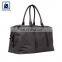 Fashion Style Anthracite Fittings Cotton Lining Material and Zip Closure Type Genuine Leather Duffel Travel Bag for Men