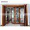 Exterior External Aluminum Wood Folding Door Wooden Accordion Doors Timber Wood Bifold Door For Residential