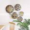5Pcs Woven Wall Basket Decor Flat Boho Style Hanging Wicker Seagrass Placemat Baskets with Flower Patterns