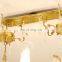antique brass crystal lighting hallway pendant lamp rectangular dining room chandelier for restaurants