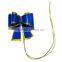 PET Butterfly Ribbon Tie Bow with Royal Blue Metallic Shinny Color