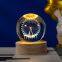 3D Creative Smart Control Wireless Lighting Crystal Ball Night Light LED Moon Lamp Home Decoration