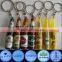 led beer bottle shape keychain,custom bottle shape keychain with projector,promotional led bottle projector keychain