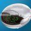 Fancy Silver Green LED Digital AM FM Alarm Clock Radio
