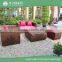 Modern modular pink cusions patio wicker rattan outdoor sofa set for china garden furniture