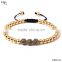 HOT New Arrival 316L Stainless steel beads Lady bracelet with PVD gold plating