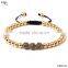HOT New Arrival 316L Stainless steel beads Lady bracelet with PVD gold plating