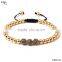 HOT New Arrival 316L Stainless steel beads Lady bracelet with PVD gold plating