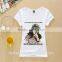 Factory cheap plain white t-shirts girls t shirts