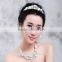 Chain Designs Ceramic Flower Ivory Pearl Crystal Bridal Wedding Jewelry Necklace Earrings Set