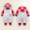 2016 new desigh 3-12M baby wear long sleeve unisex dot baby romper winter