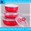 new microwave safe round plastic double wall bowl with lid