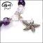 8mm Natural Gems Stones Beaded Bracelets with Starfish