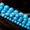 Gemstone synthetic blue turquoise round beads jewelry