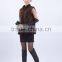2016 New fashion short style women real mink kintted Fur Vest