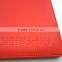 A4 red pu leather portfolio logo embossed