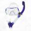 China wholesale professional Tempered lenses diving mask set with easy breath snokel