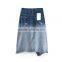 apparel hot sales girl embroidered printing pattern cutline denim split jeans skirts