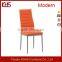 factory vendor thickness seat modern high back black pu dining chair
