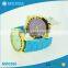 Unisex silicone strap colorful dial chinese movt fashion quartz watch