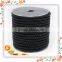 6mm Black Braid Cowhide Leather Cord for Making Leather Bracelets