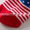 custom soft baby boys baby girls crew socks with colorful flag design