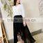 2015 New Fashion Women Dress black Chiffon long skirt Sexy irregularity Dress, latest maxi skirt/chiffon maxi dress 2015