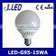 Aluminum body high power e27 led g95 bulb 15W
