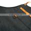 Custom high quality and utility denim tool apron leather trim
