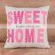 American country HOME alphabet cotton and linen embroidered hold pillow high-grade cartoon sofa cushion cover