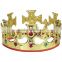 Unique Gold Plastic Jeweled King Crown