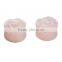6 Pairs Ipink Organic Hand Carved Rose Quartz Saddle Shape Flower Ear Plug Earlet Flesh Tunnel - Available in Various Gauges