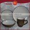 Ceramic 16 pcs 2 Tone Color Glaze Dinnerware Stoneware Dinner Set