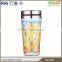 Double wall plastic tumbler with metal lid