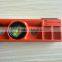 Heavy duty cast aluminium spirit level for scaffold use