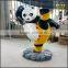 Custom Outdoor Landscape FRP Cartoon Kung Fu Panda Sculpture