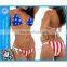 Direct manufacturer custom stripe & star sexy mirco bikini for girl