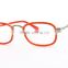 G3527-LQ0096 Latest fashion lady make up yellow slim metal reading glasses