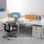 aluminum and wood structure single manager desk with drawer