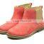 Latest Design Fancy Hot Pink Slip-on Australian Winter Ankle Boot for Girls