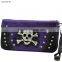 WESTERN WHOLESALE WOMENS RHINESTONE SKULL WALLETS