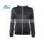 ERKE wholesale brand sports style gym black grey blank full zip womens hoodie sweatshirt