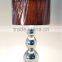 eco-friendly crackle traditional glass table lamp with empire shade for kids reading using