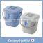 Popular and Reliable gray plastic bucket with handle for home & commercial use with various sizes