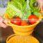 Kitchen dish drying vegentable and fruit filter bowl silicone folding basket