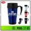 Promotional Bpa Free 14 ounce Insulated plastic thermal mug with handle