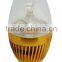 China manufacturer transparent glass 3w led light candle lights