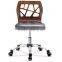 Vintage Black Dining MidCentury Modern Faux Wood Chrome Chair Caster