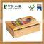 Eco-friendly natural handmade unfinished customized grids wooden tea gift storage box wholesale