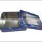 rectangular shaped tin box with pvc window
